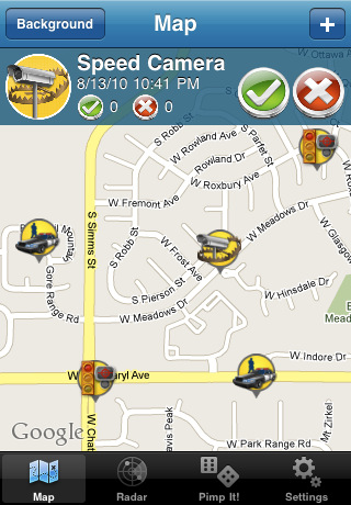 Fuzz Alert (iPhone screenshot, Speed Camera)
