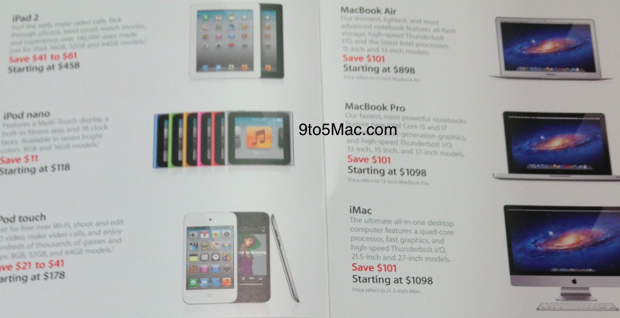 Apple S Black Friday 2011 Deals Revealed Discounts On Ipad Ipod Imac Macbook Air Macbook Pro And Accessories 9to5mac