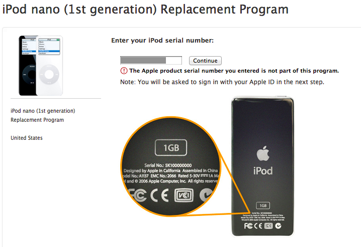 non ios ipod models by serial number