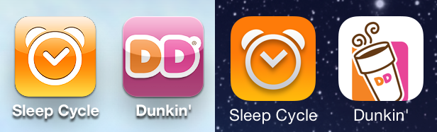 Some third-party apps appear to have different icons between iOS 6 and iOs 7.