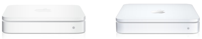 AirPort Extreme (left) and Time Capsule (right)