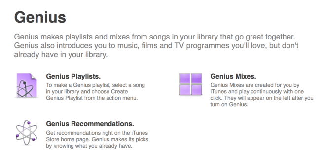 iTunes Explains Genius