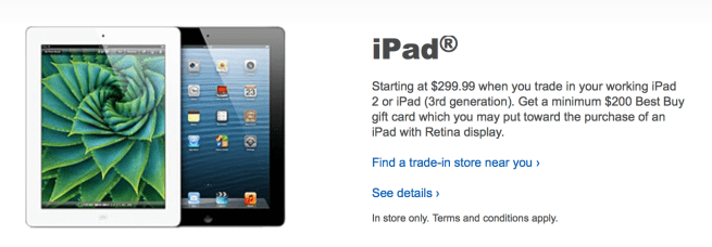 Best Buy reboots iPad tradein program, 200+ gift card