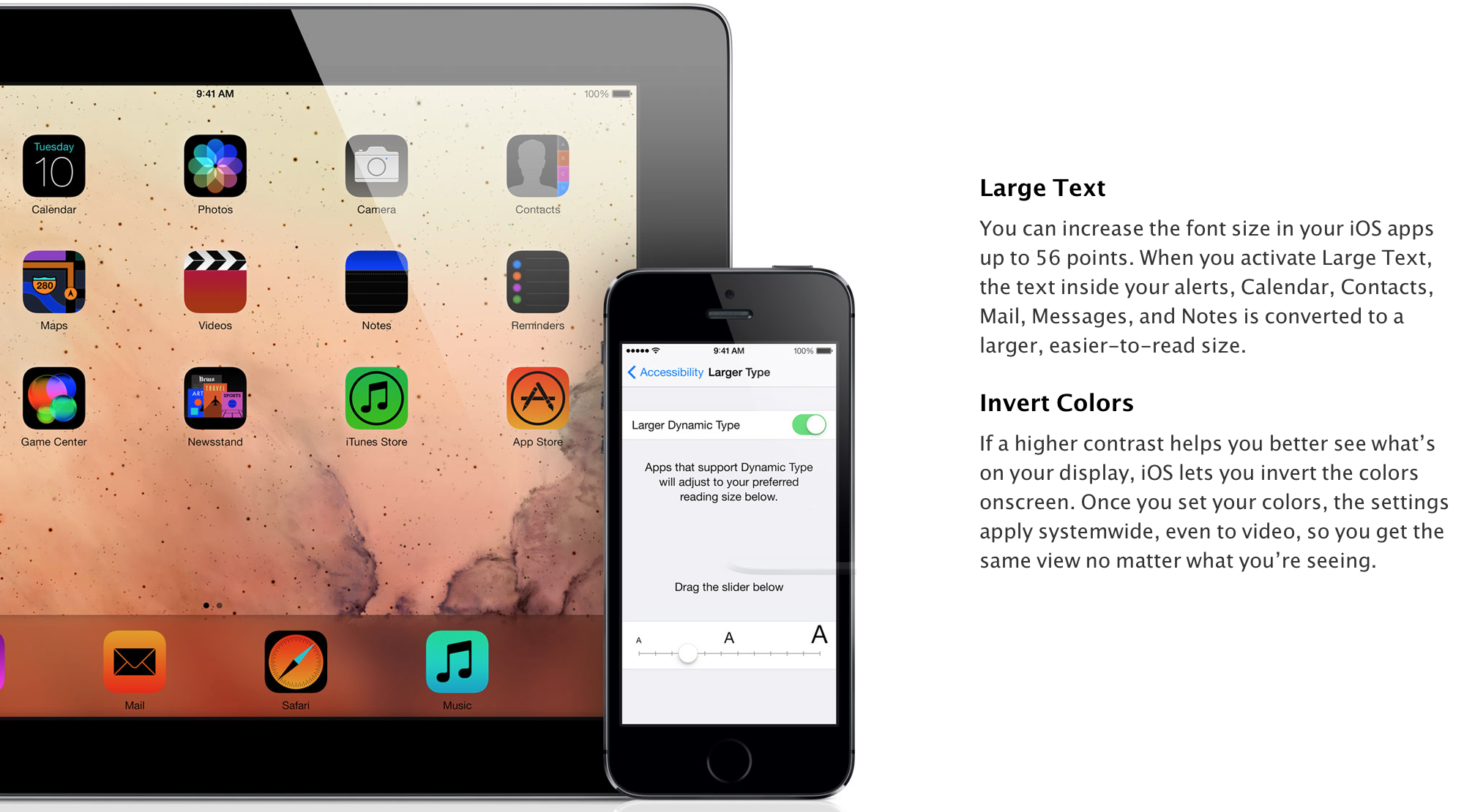 Use display and text size preferences on your iPhone, iPad, and iPod touch  - Apple Support (PH)