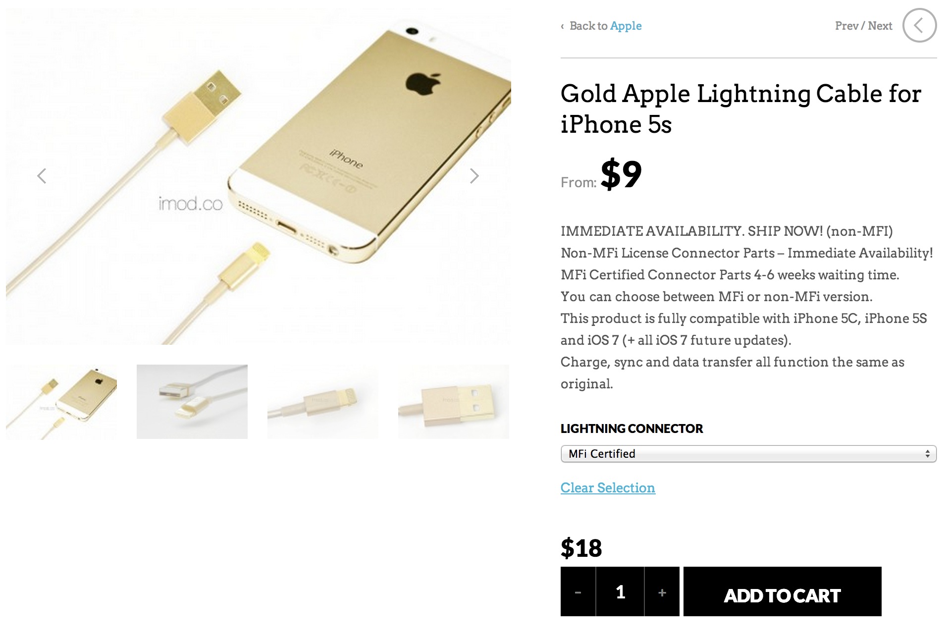 Gold-mfi-iphone-cable