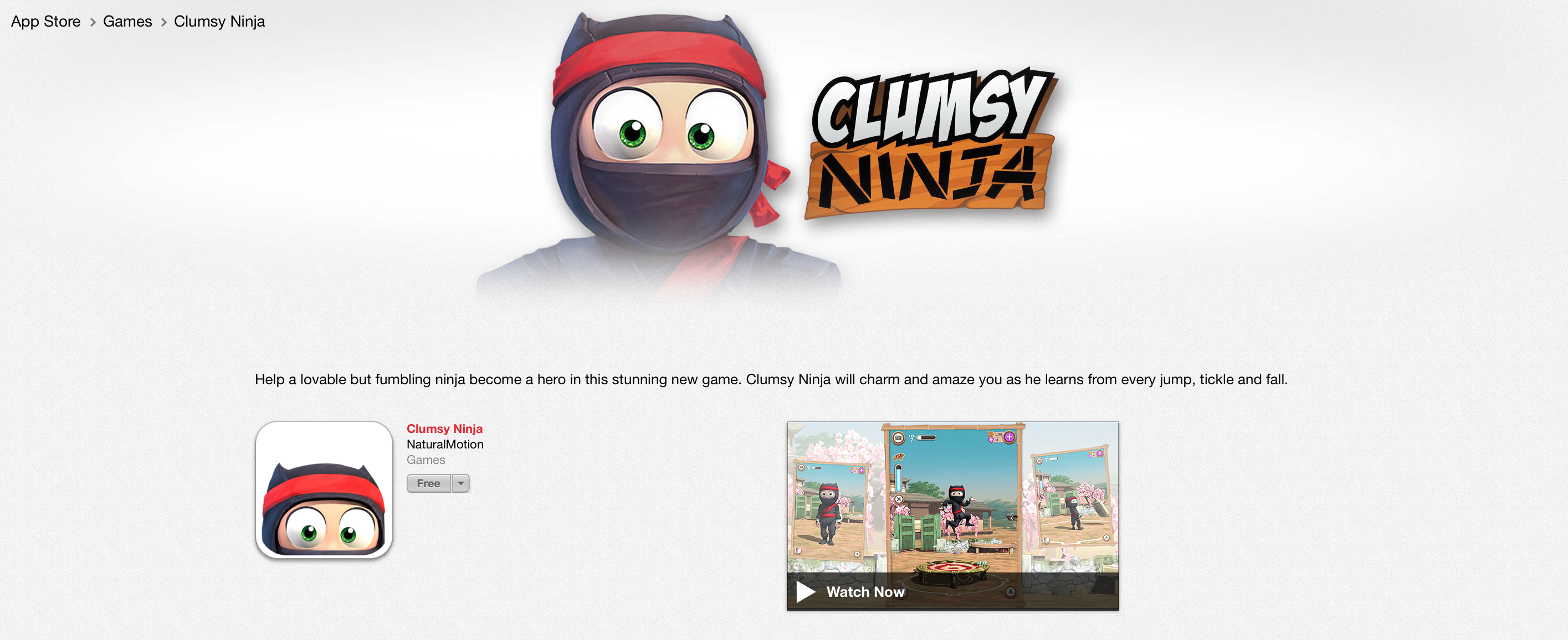 Apple featuring Clumsy Ninja in App Store with video trailer, hopefully a  sign of better marketing for developers - 9to5Mac