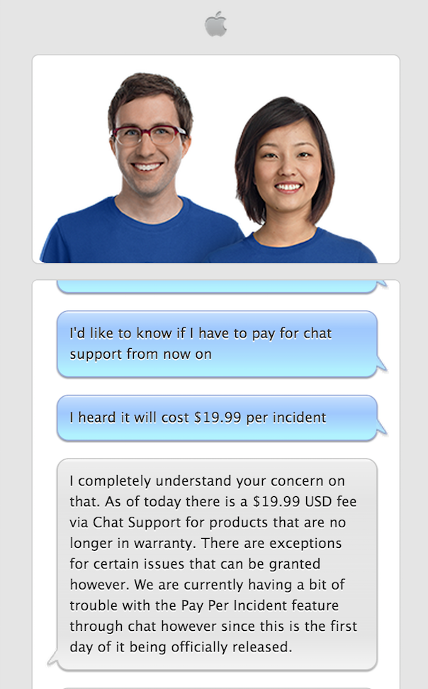Support apple chat AppleCare Products