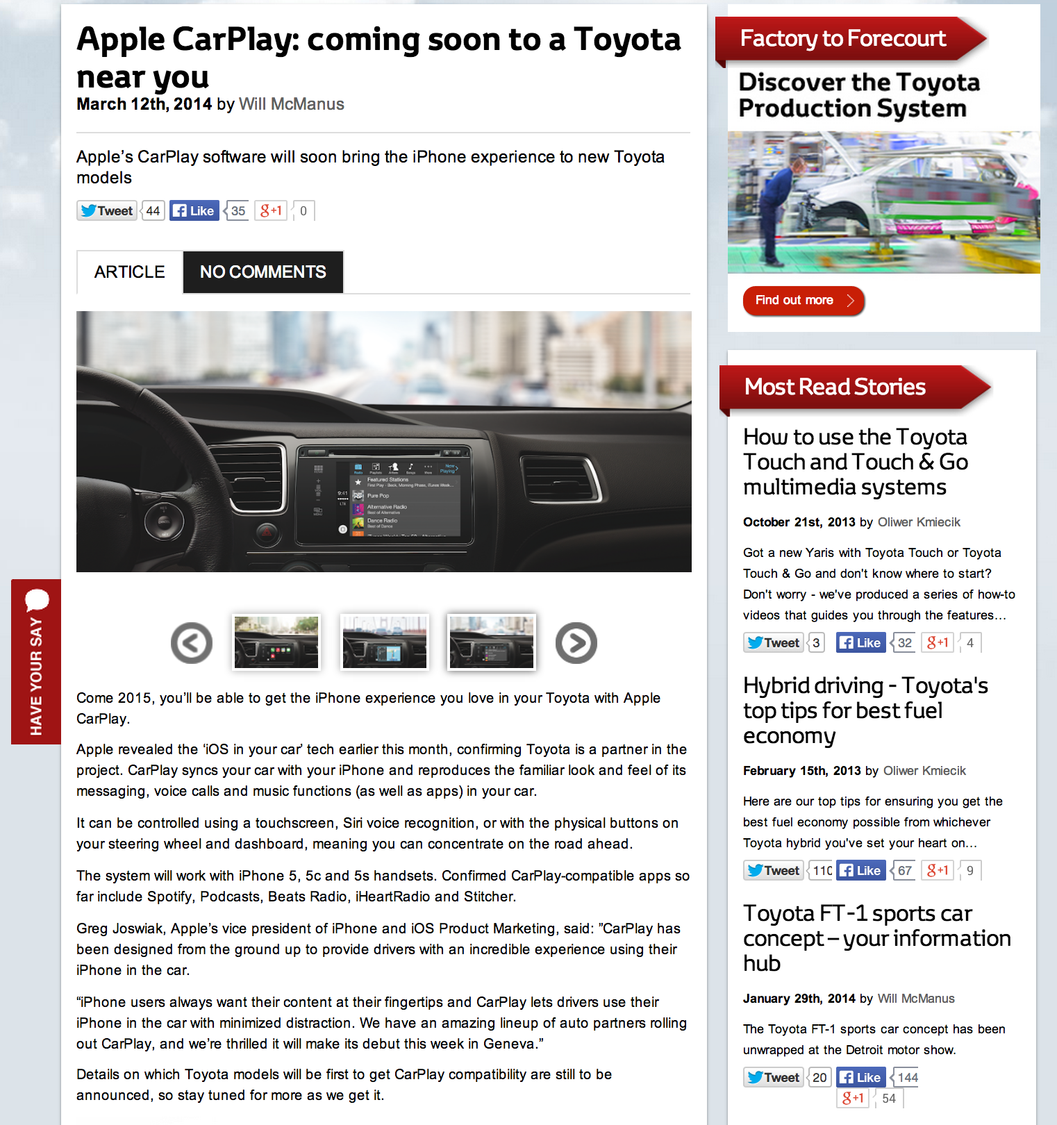 CarPlay-Toyota-announcement