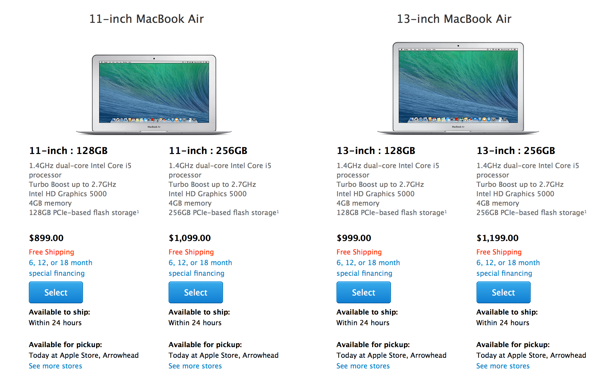 Apple's MacBook Air lineup updated with faster Haswell processors