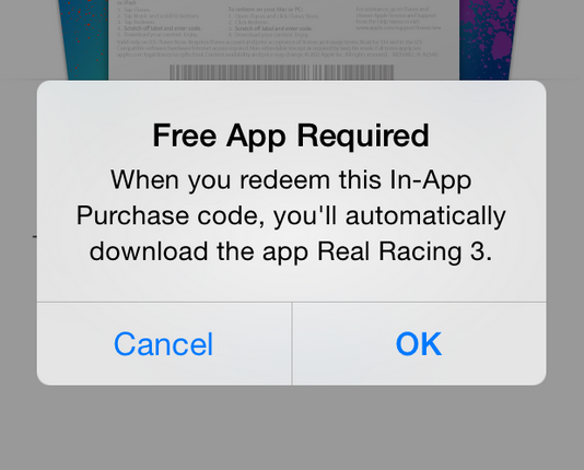 In-app-promo-code