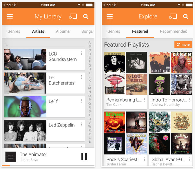 Google Play Music Ios App Updated With Editable Playlists And More