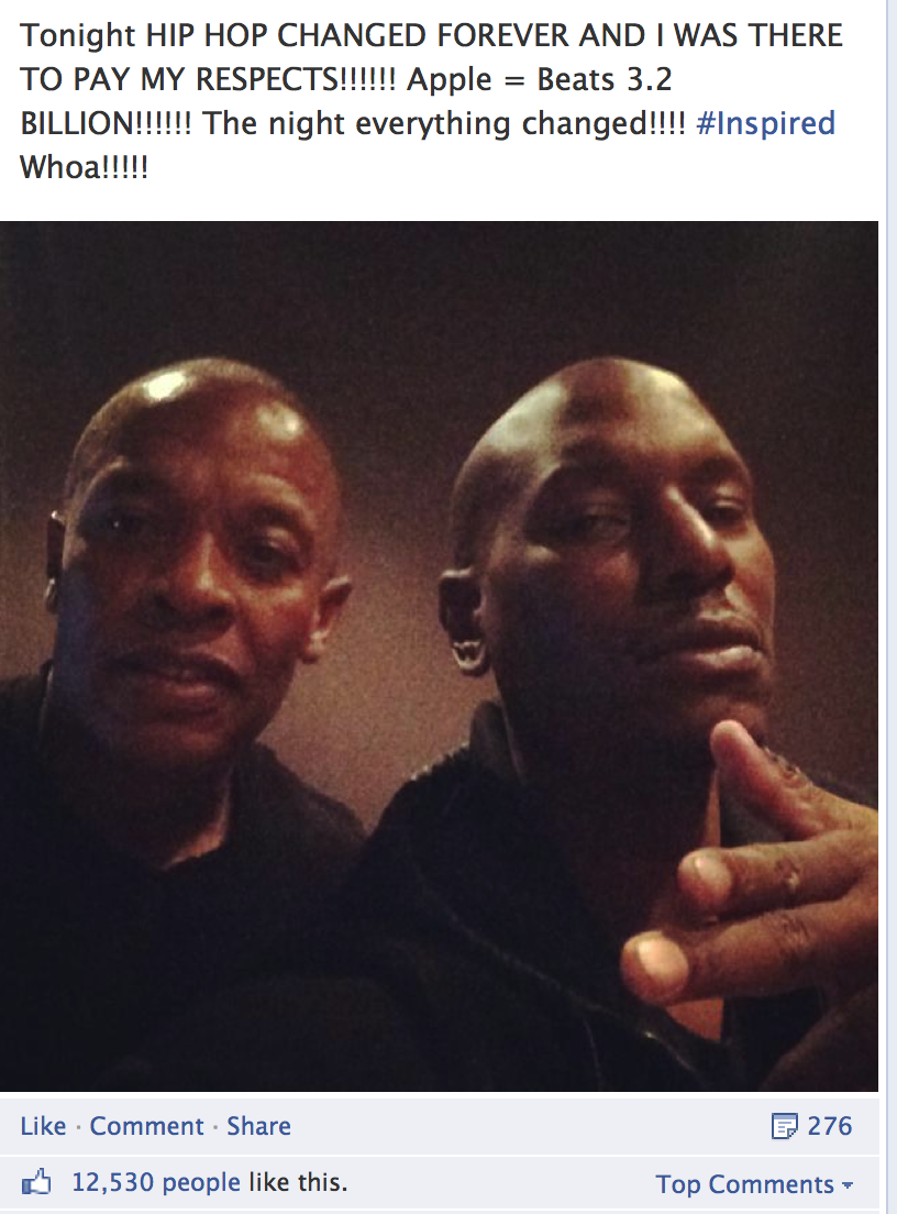 A very drunk Tyrese Gibson and Dr. Dre 