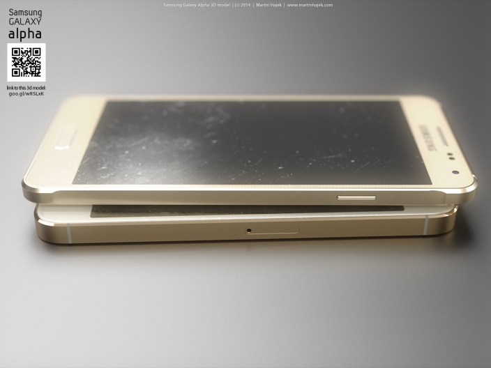 Samsung Alpha iPhone 5s render