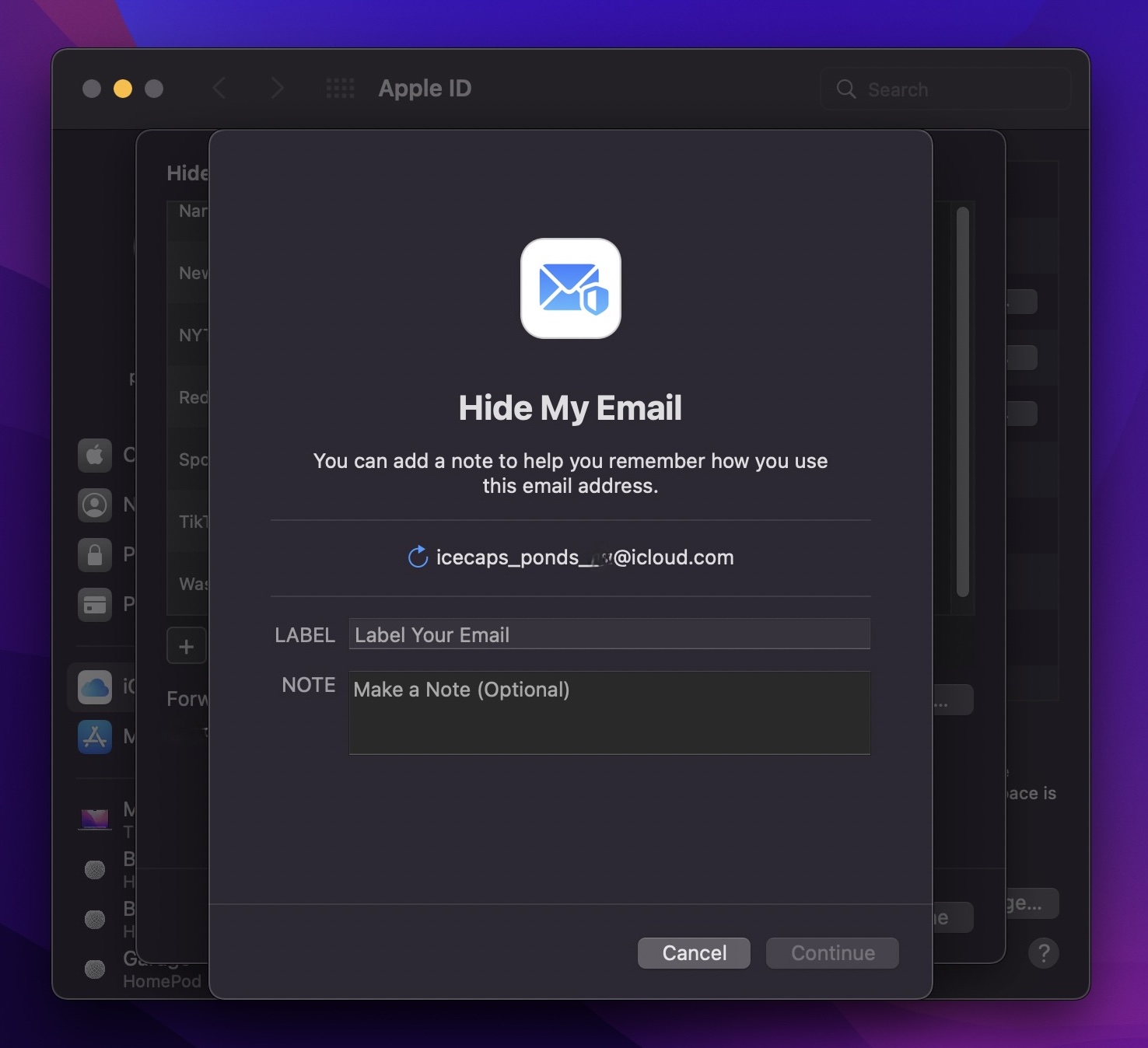How to customize and use Mac privacy features - Hide My Email