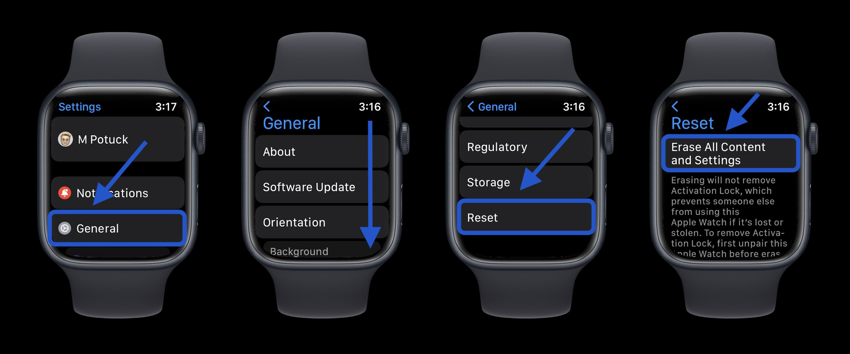 Apple Watch 2 auf Werkseinstellungen zurücksetzen