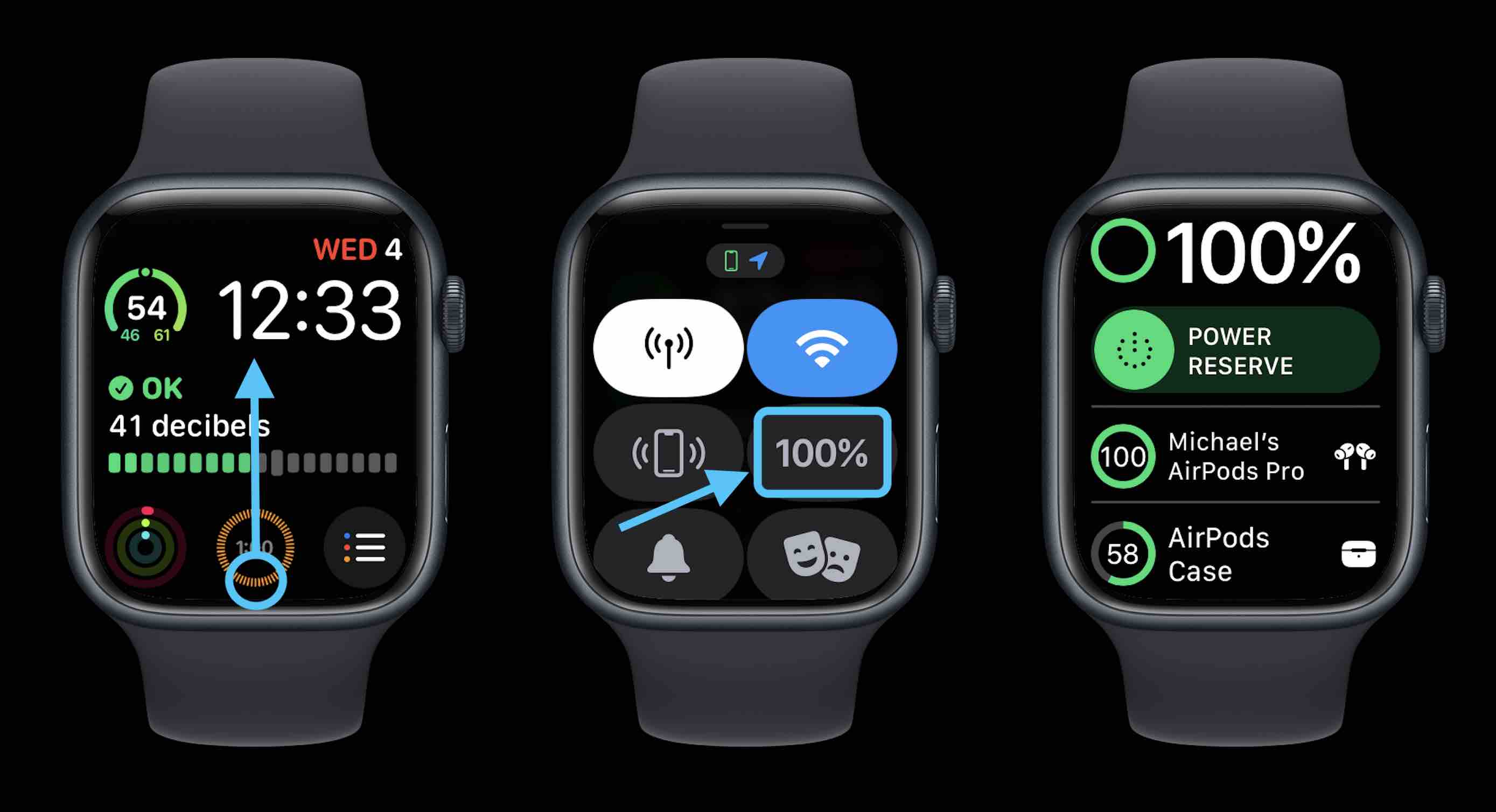 Überprüfen Sie den AirPods-Akku auf der Apple Watch