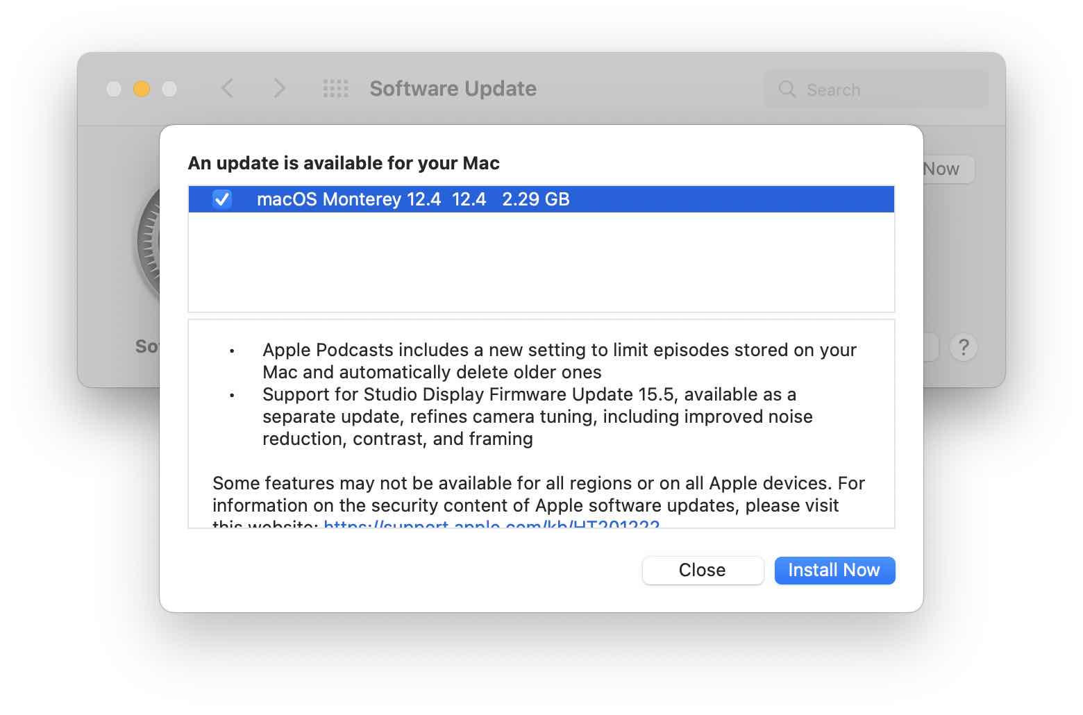 Apple rilascia macOS 12.4 con nuove funzionalità Podcast e una correzione della webcam separata in Studio Display