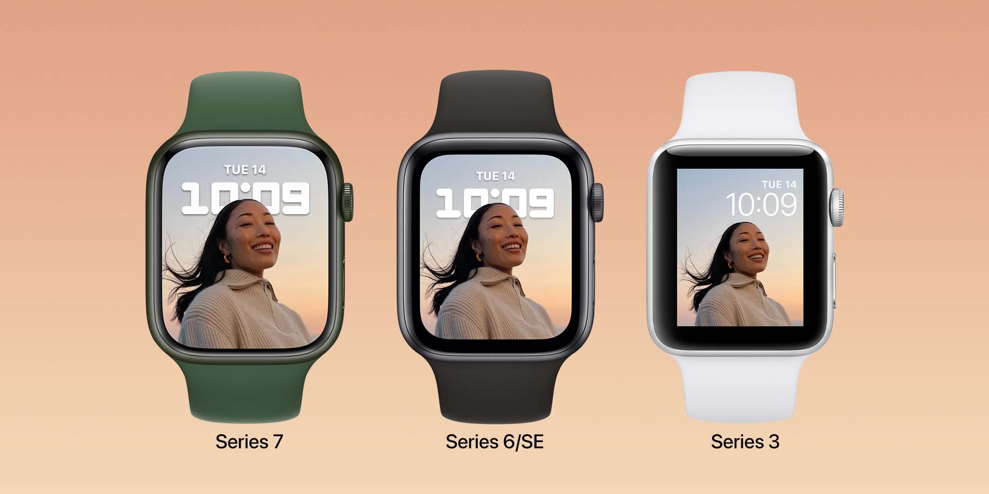 Apple Watch SE vs 7 . screen