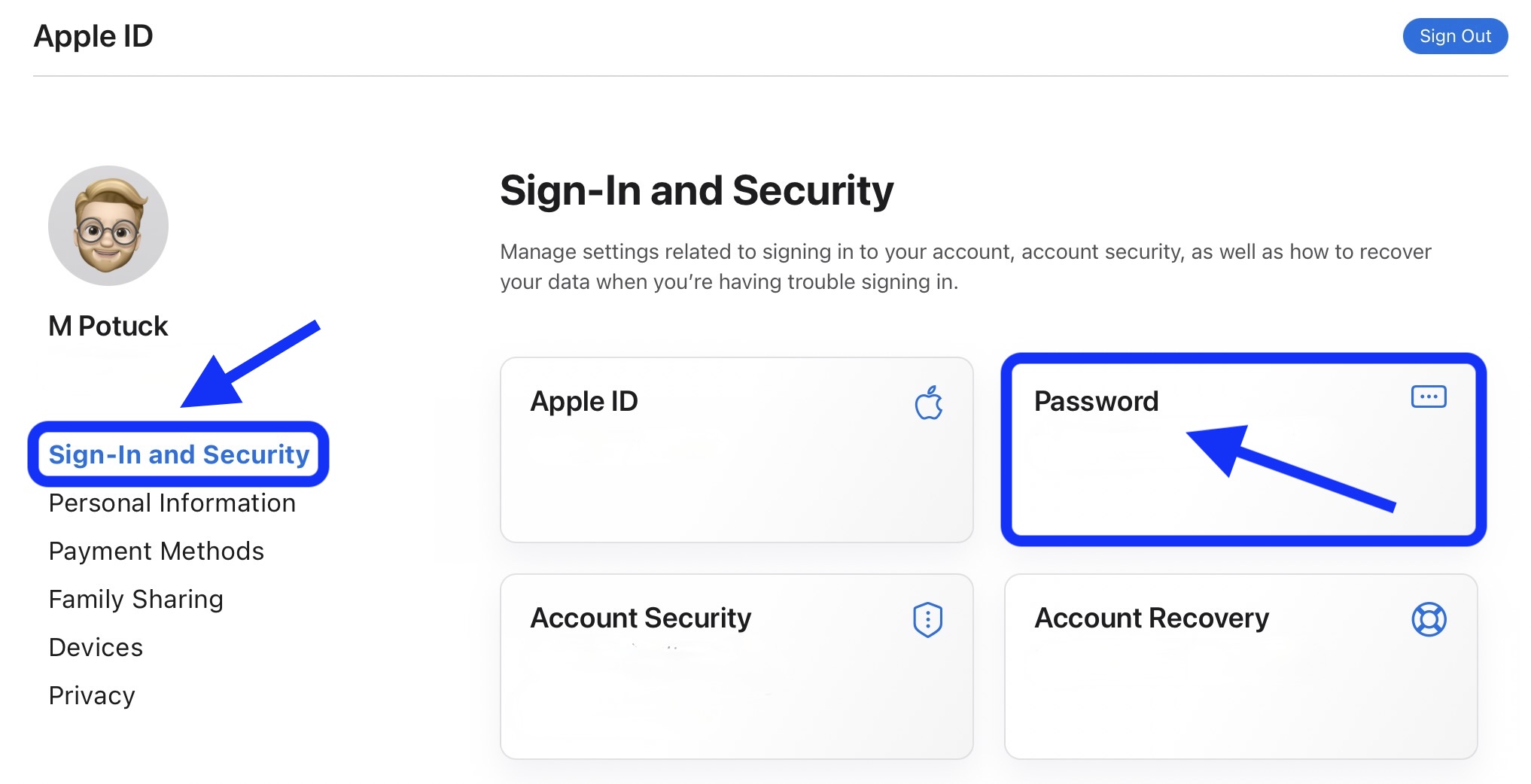 Apple-ID-Passwort ändern 2