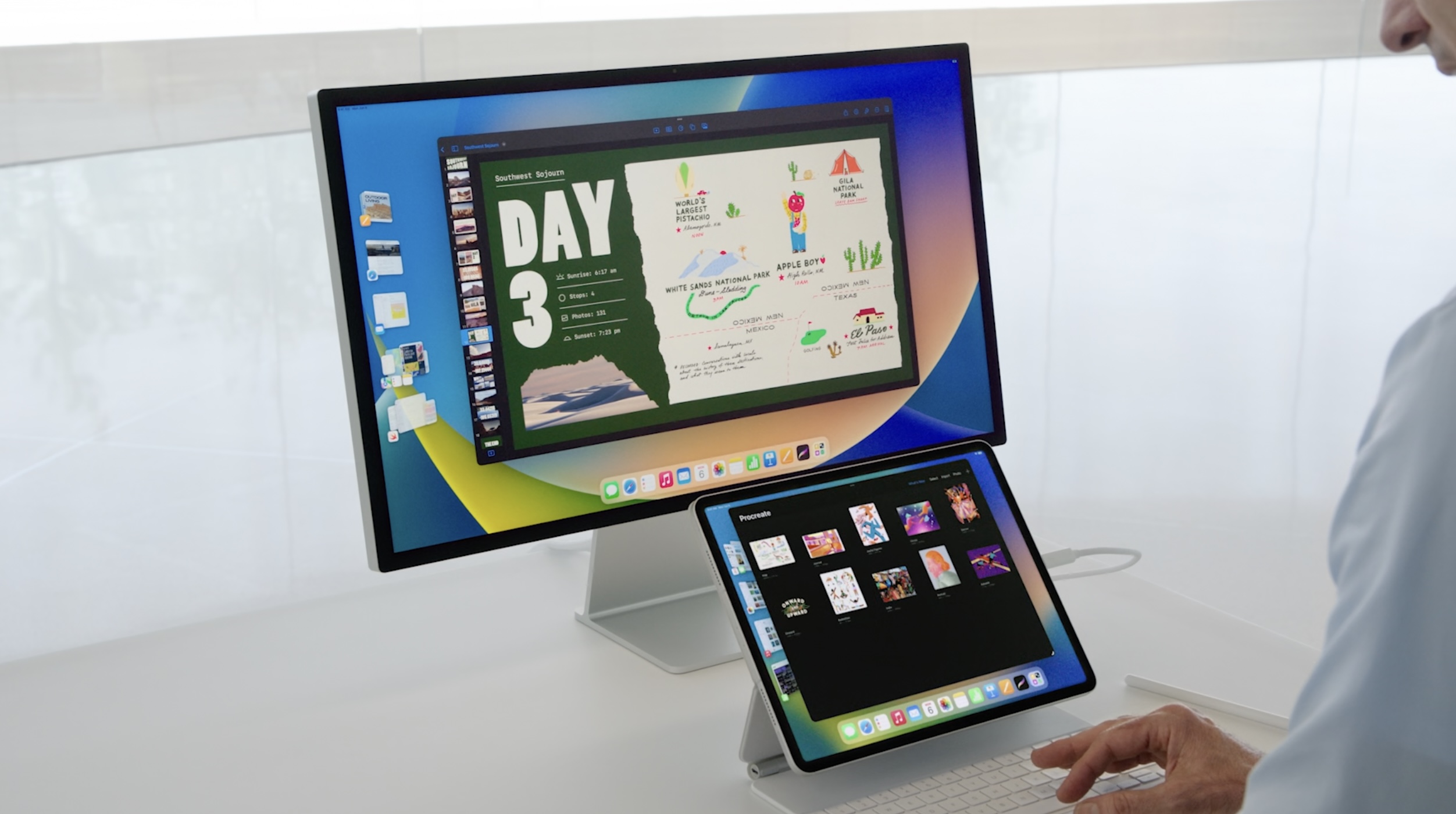 external display M1 iPad running iPadOS 16