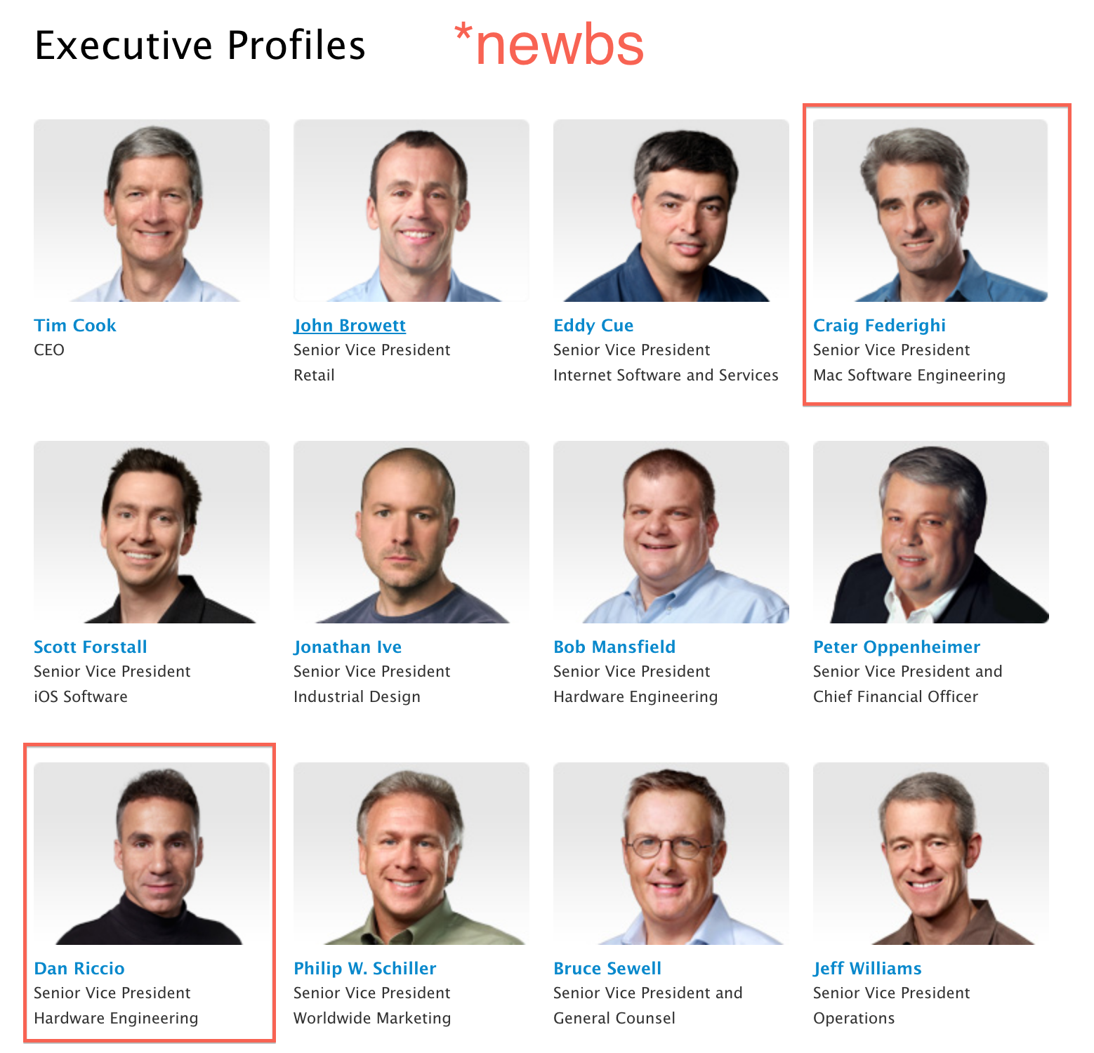 Craig Federighi and Dan Riccio Join Apple’s Executive Team as Senior