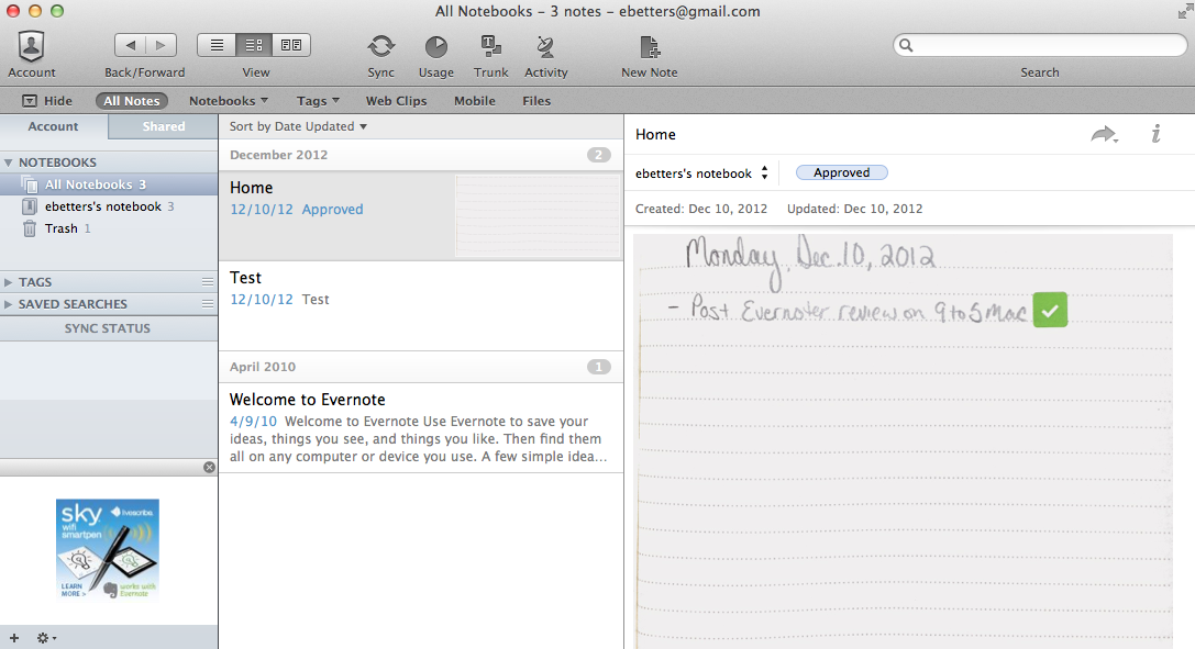 evernote for macbook pro