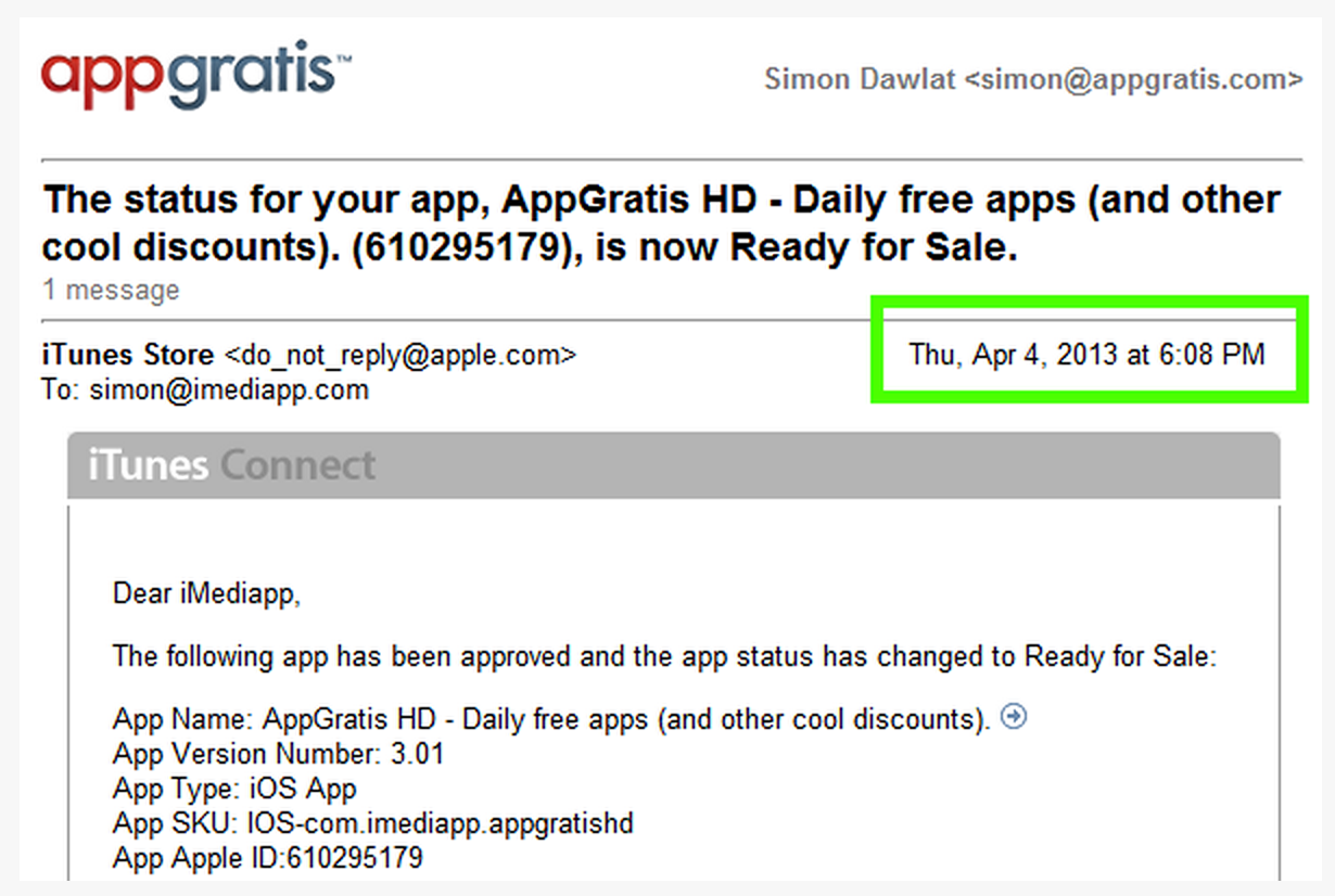 C application version. Application Version number. IOS app status.