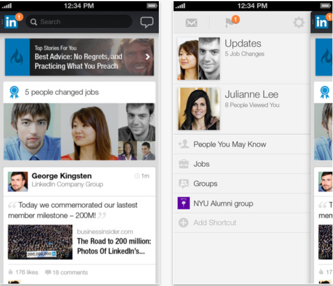 LinkedIn iPhone app updated with simpler, more personalized interface