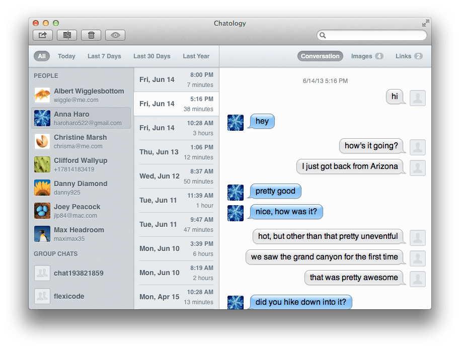 Mon apr 29. ICHAT (Mac os).