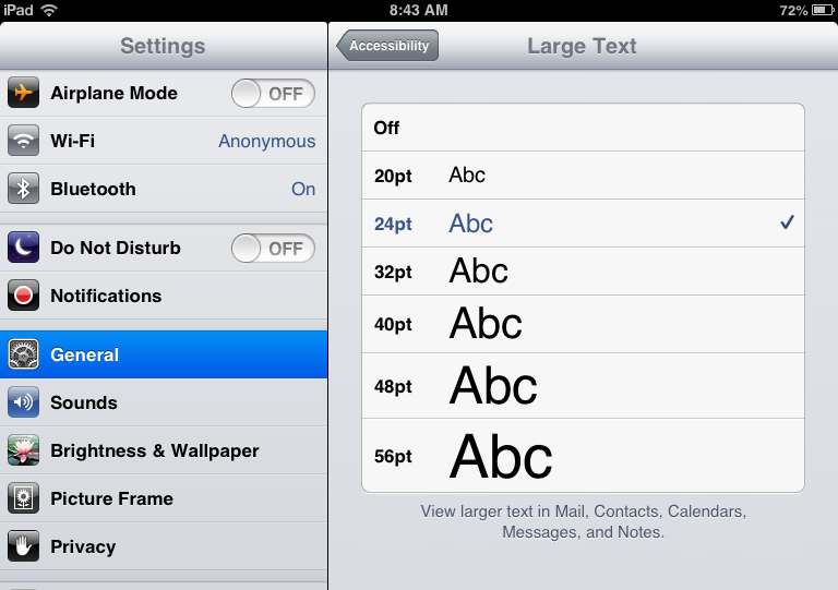 Размер текста айфон. Как сделать собственный шрифт на айпаде. Make text.