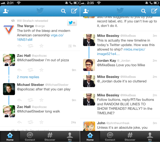 Twitter for iOS updated: new conversation view in timeline ...