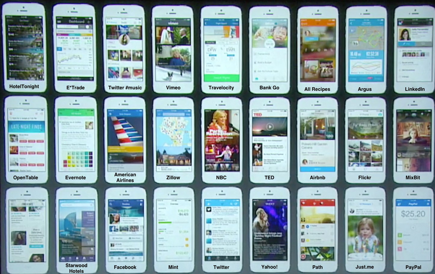 A look at what some highprofile apps will look like when iOS 7 hits