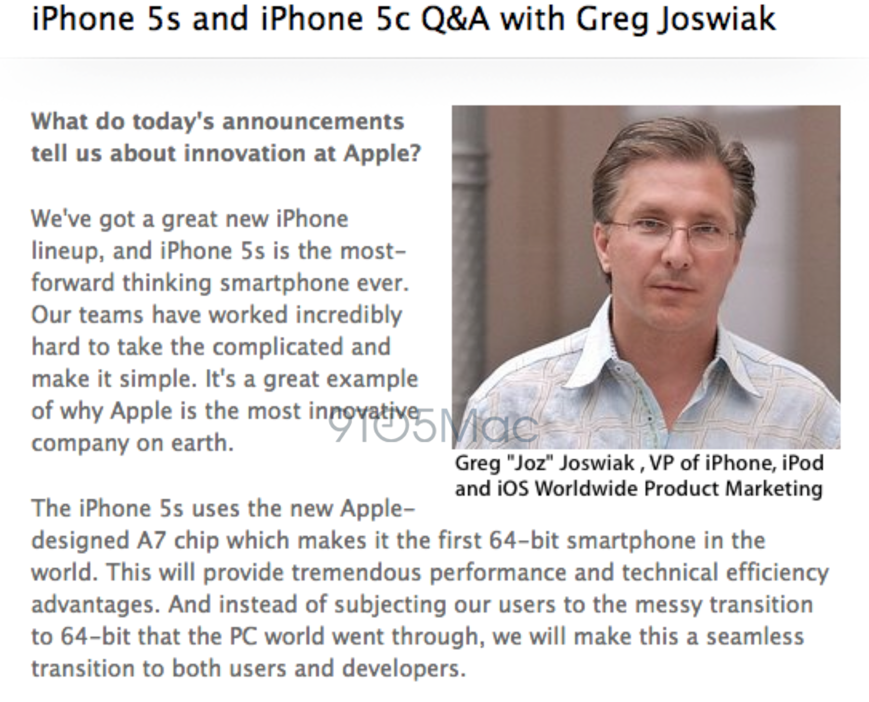 Apple VP Greg Joswiak talks innovation at Apple, thinking behind iPhone