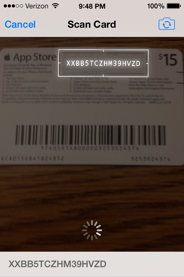 iOS 7 Howto Redeem iTunes gift cards with your device's camera 9to5Mac