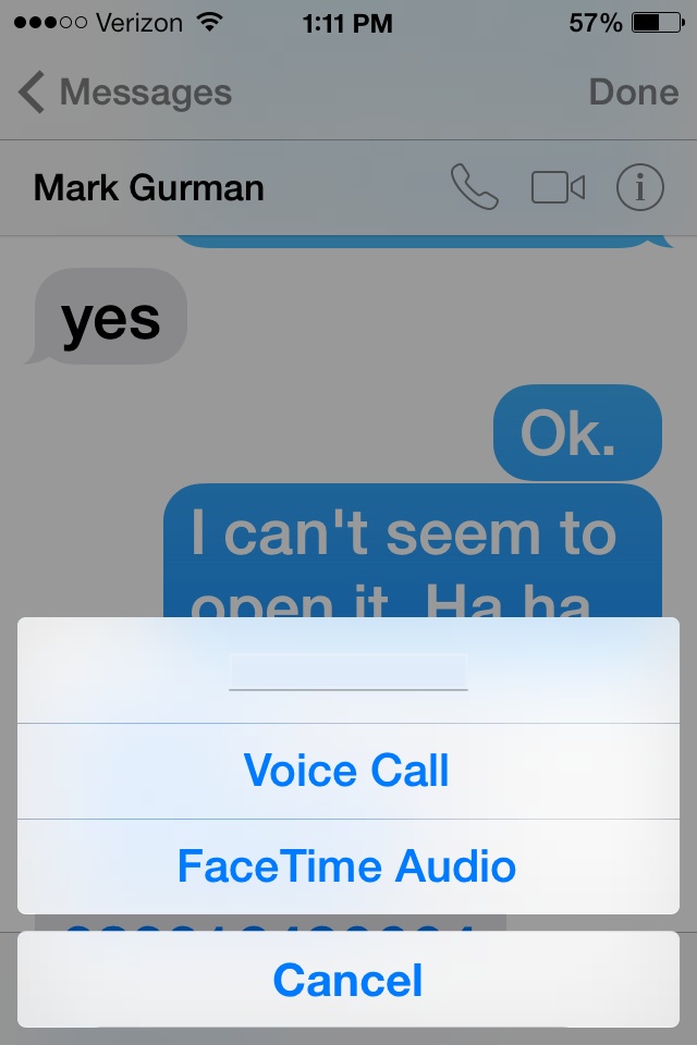iOS 7 Howto Make FaceTime Audio calls and check how much data they