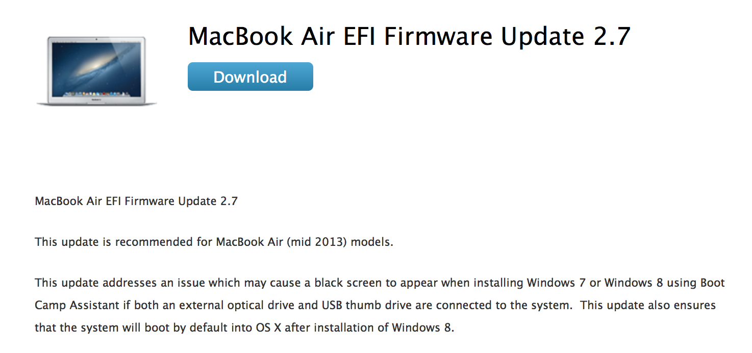 macbook air os update black screeen