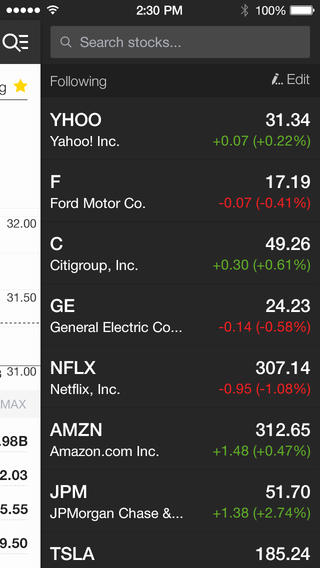 Yahoo Finance iOS