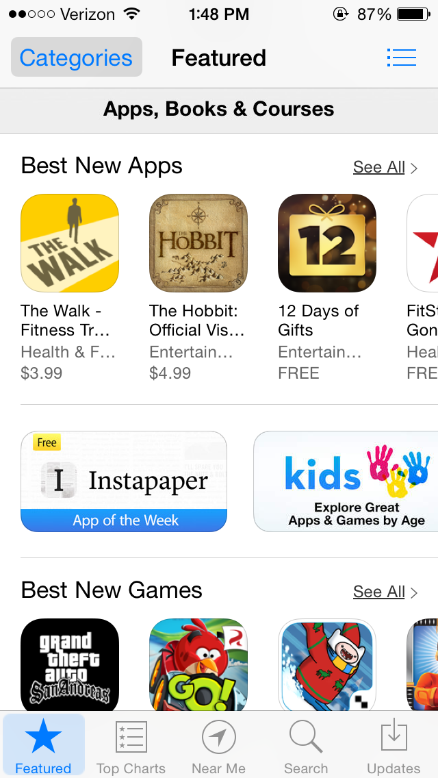 IOS 7 игры. Best new apps