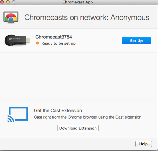 google chromecast setup extension