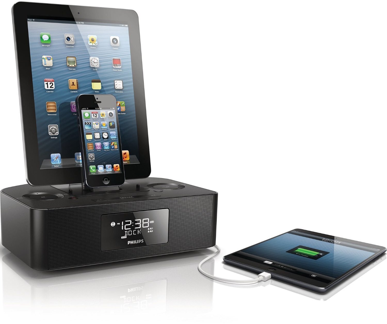 Quick Review Philips AJ7260D/37 Dual Dock Triple Charging Clock Radio
