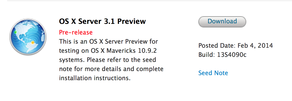 apple os x server 5.2 minimum requirements