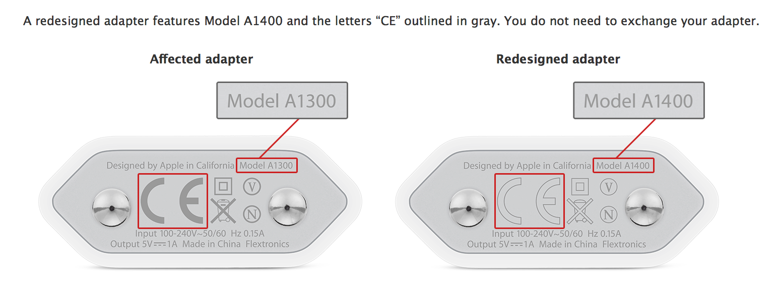 Apple says some European iPhone USB adapters 'may pose a safety risk