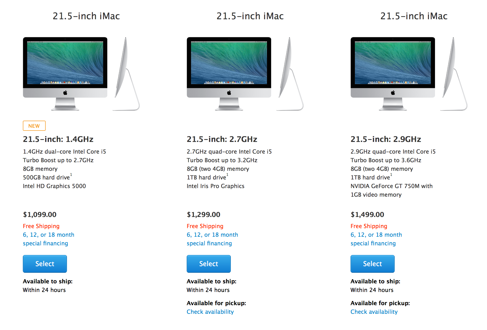 Apple releases new cheaper iMac with lowend processor, priced at 1099