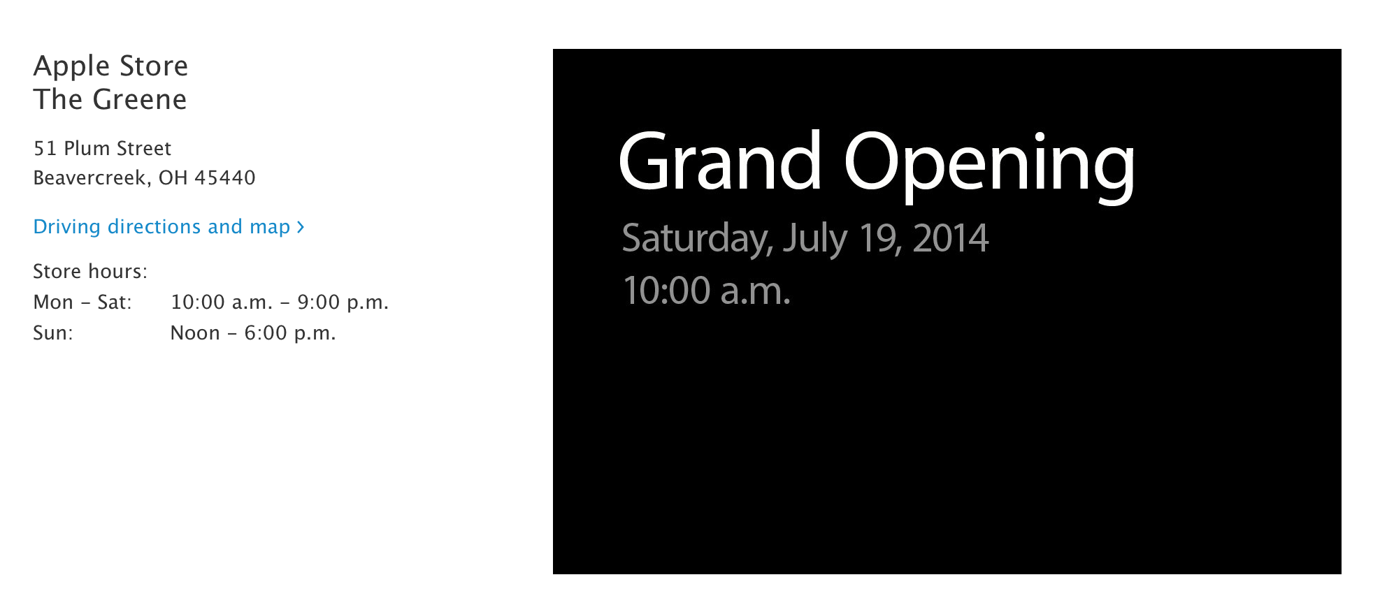 Apple opening new store in Beavercreek, Ohio's The Greene mall July 19
