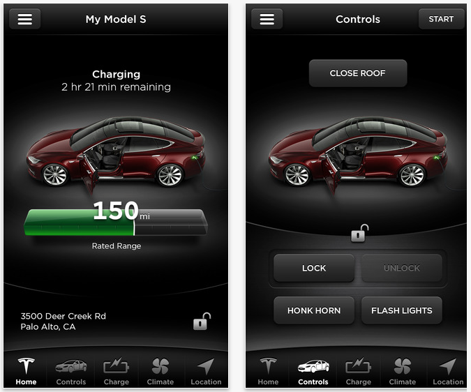 Приложение tesla ios