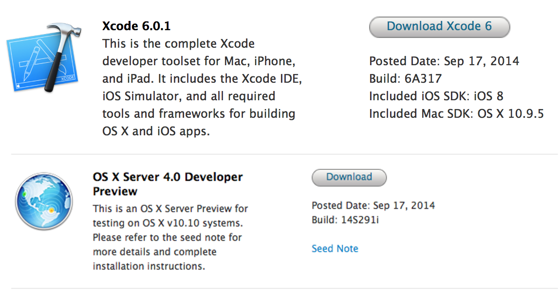 Xcode 5 Developer Preview 1 Direct Download