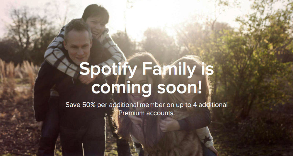 Spotify Family to offer halfprice Premium subscriptions for additional