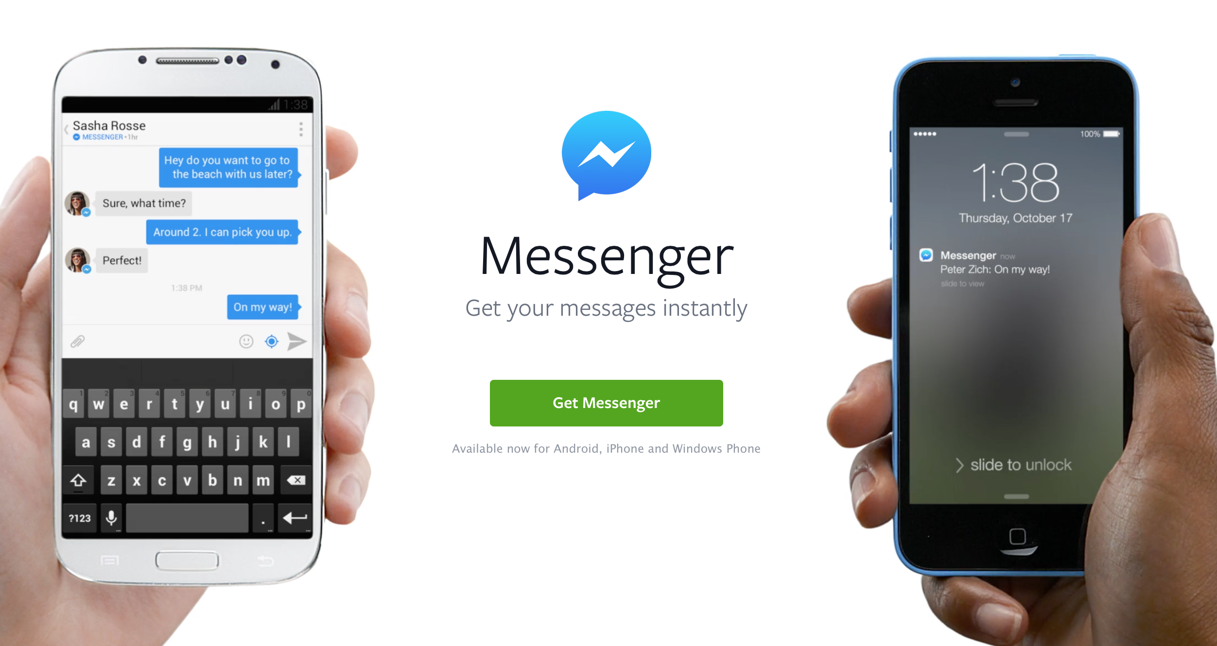 Facebook Messenger app available in Ireland and the UK