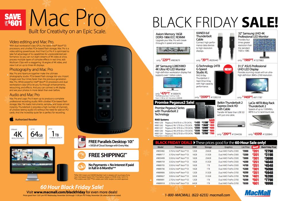 MacMall's Black Friday sale features savings of up to 86 on the
