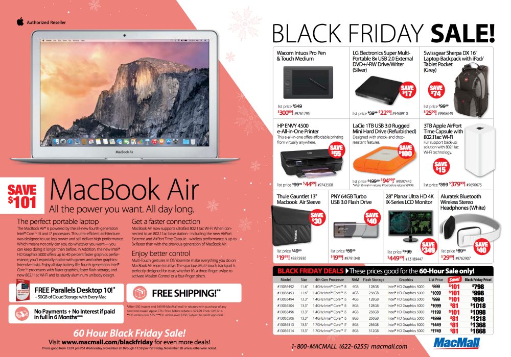 MacMall's Black Friday sale features savings of up to 86 on the